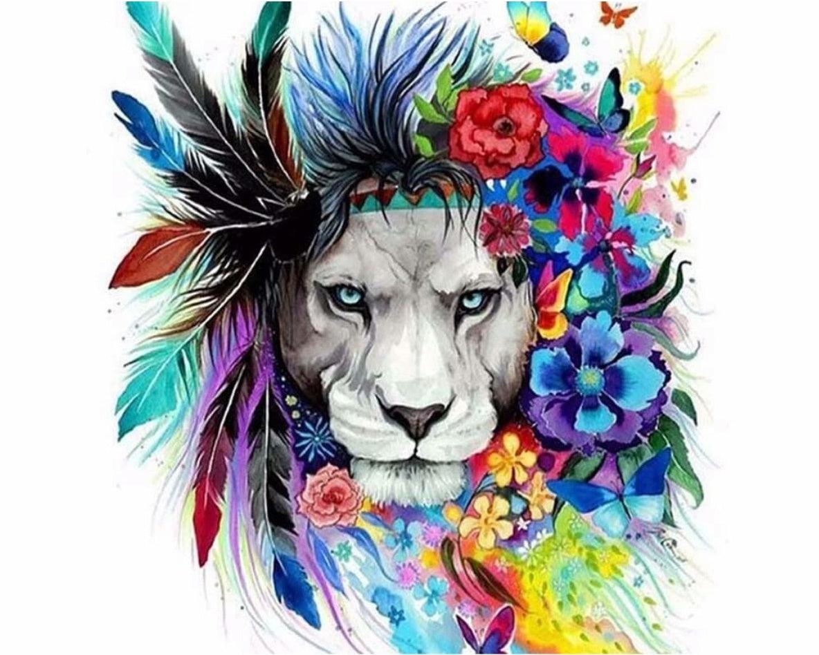 Lion Feather 40x40 - SALE! - Diamond Art Dezigns