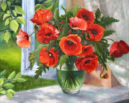 Poppy Vase - Diamond Art Dezigns