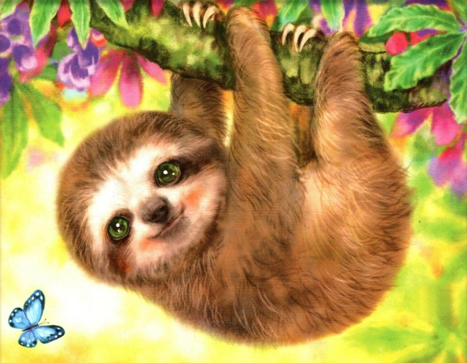 Sloth Butterfly Diamond Art Painting Kit - 5D Full Drill DIY – Diamond ...